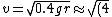 v=\sqrt{0.4gr}\approx\sqrt{(4)\frac{3600^2}{4}}=3600m/s
